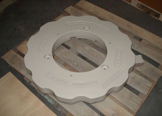 OEM de alta calidad 800 kg de arena de hierro fundido contrapeso de rueda para maquinaria de ingeniería