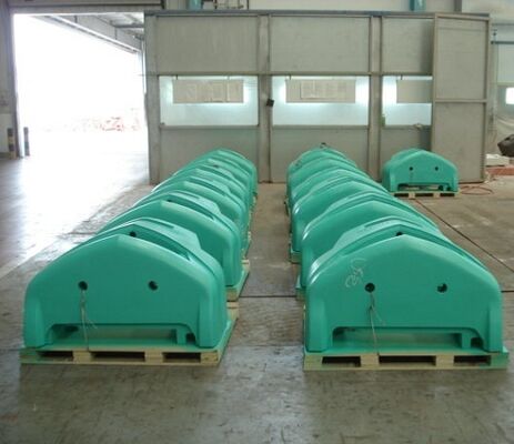 OEM 5 toneladas de piezas de contrapeso de hierro fundido dúctil con pintura de primer para maquinaria forestal