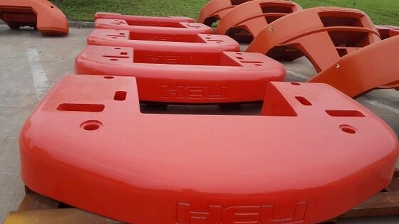OEM peso contrario de 34 toneladas con la pintura del final para la capacidad adecuada de la grúa delantera