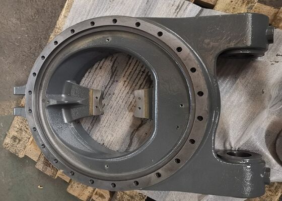Fundición de arena de resina para maquinaria de construcción OEM, eslabón redondo de hierro con superficie de granallado