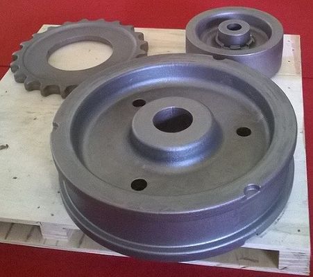 Piezas de cubo y rueda de hierro de fundición de resina de alta calidad OEM para maquinaria industrial de grúas