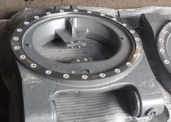Fundición de arena de resina para maquinaria de construcción OEM, eslabón redondo de hierro con superficie de granallado