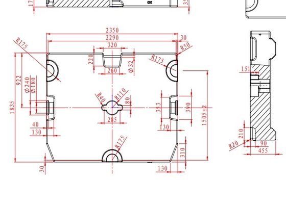 Colada en cámara de vacío GG150 10000kg Crane Counter Weight del OEM