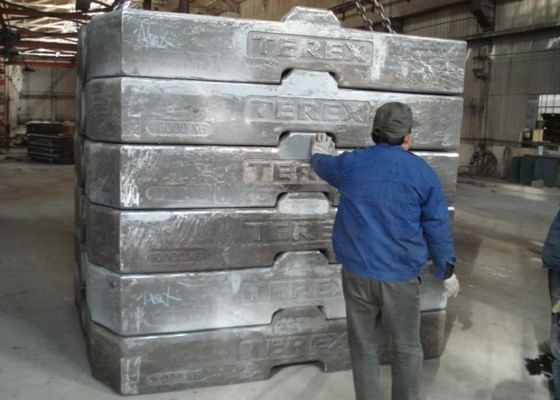 Imprimación OEM Recubrimiento Grúa 10 Ton V-Process Fundición de Arena Contrapeso de Hierro para Maquinaria Industrial