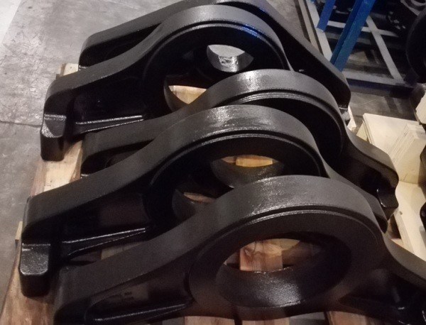 OEM piezas mecanizadas a medida de hierro fundido de arena enlace para maquinaria de transporte ferroviario de construcción